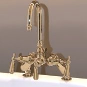 Clawfoot Tub Deckmount Gooseneck Faucet w/ Diverter